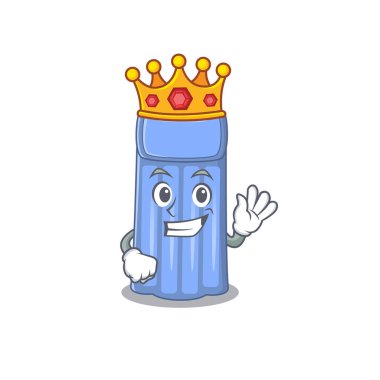 Su yatağının bilge kralı maskot tasarım stili