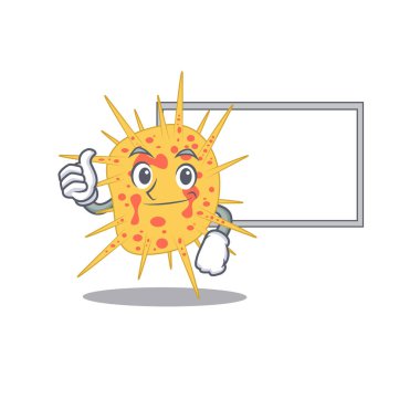 Mizahi micobakteryum kansasii çizgi film dizaynı Başparmaklar yukarı