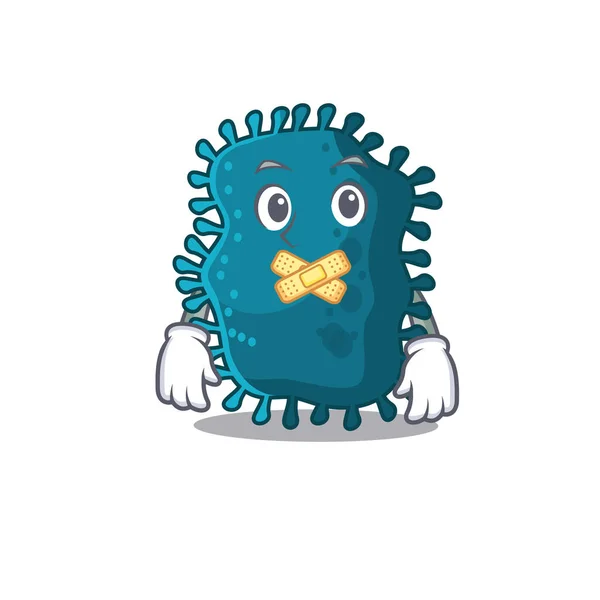 Estilo de personagem de desenho animado Clostridium com gesto silencioso misterioso — Vetor de Stock