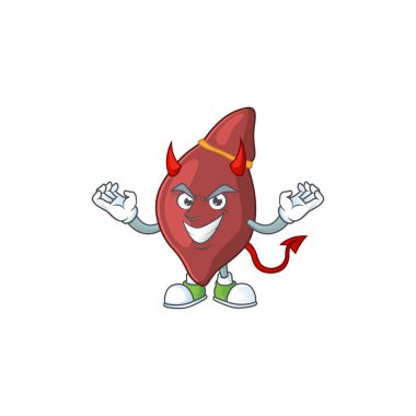 Şeytan ciğeri çizgi film karakteri tasarımı.