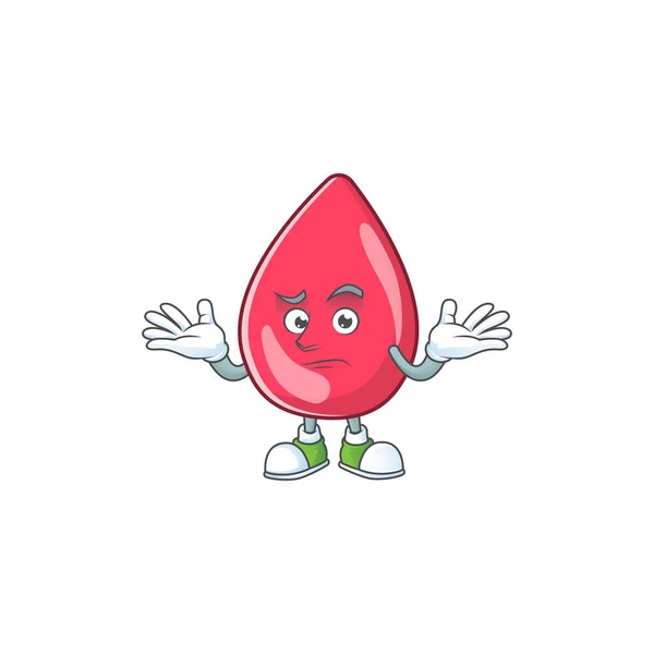 Una imagen de sangre roja en el estilo de dibujos animados mascota sonriente — Vector de stock
