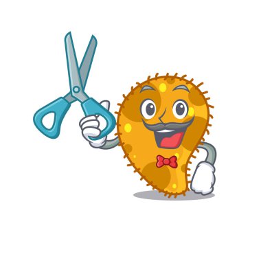 Berberli spor psödomonas çizgi film karakteri tasarımı. Vektör illüstrasyonu