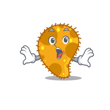 Psödomonas 'ın karikatür tasarım tarzının şaşırtıcı bir jesti vardır. Vektör illüstrasyonu