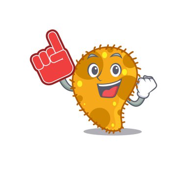 Çizgi film karakteri tasarımında köpük parmaklı Pseudomonas sunuldu. Vektör illüstrasyonu