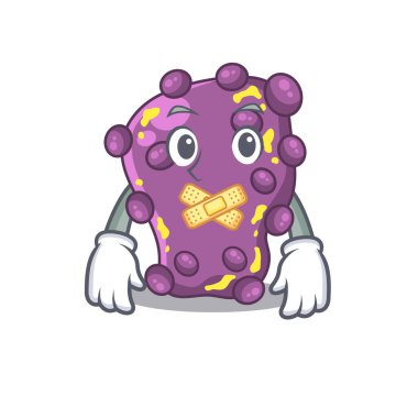 Şigella çizgi film karakteri gibi gizemli sessiz bir jest. Vektör illüstrasyonu