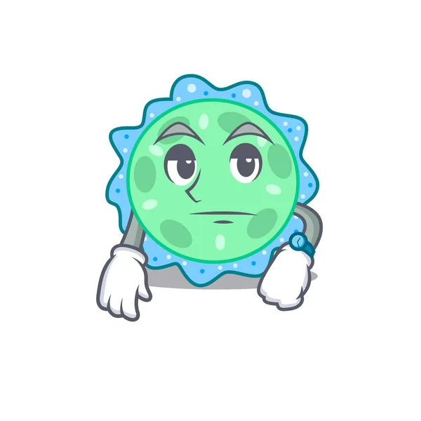 Mascot Design Pseudomonas Aeruginosa Visar Väntande Gest Vektorillustration — Stock vektor