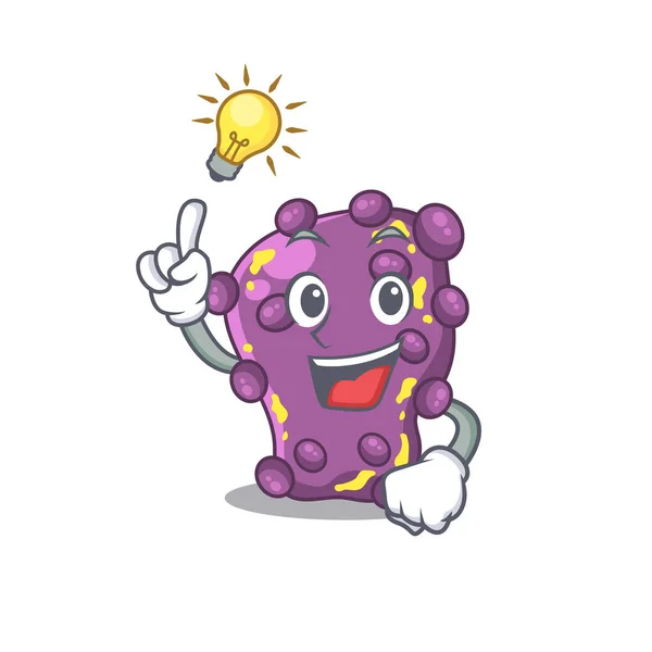 Mascot character design of shigella with has an idea smart gesture. Vector illustration — Stock Illustration Mascot Character Design Shigella Has Idea Smart Gesture Vector Illustration Royalty Free Stock Vectors