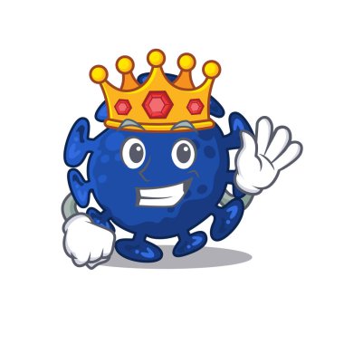 Streptokok maskot tasarımının bilge kralı. Vektör illüstrasyonu