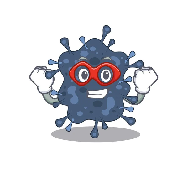 Eine Zeichentrickfigur der Bakterien neisseria als Superheld aufgeführt — Stockvektor