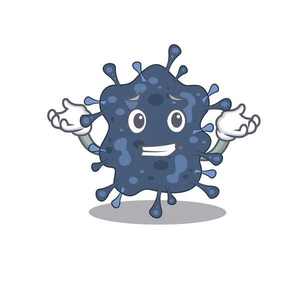 Sebuah gambar bakteri menyeringai konsep desain kartun neisseria - Stok Vektor
