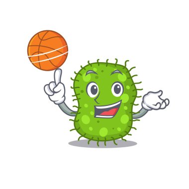 Basketbol ile muhteşem escherichia maskot tasarımı