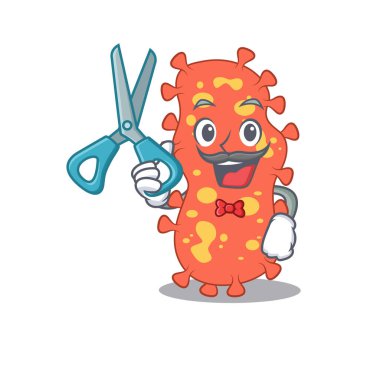 Berberli Sporty Bacteroides çizgi film karakteri tasarımı