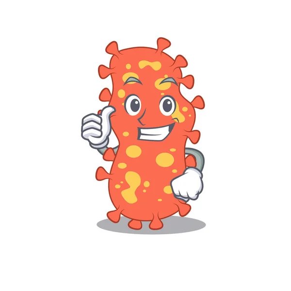 Bacteroides desain karakter kartun membuat isyarat OK - Stok Vektor