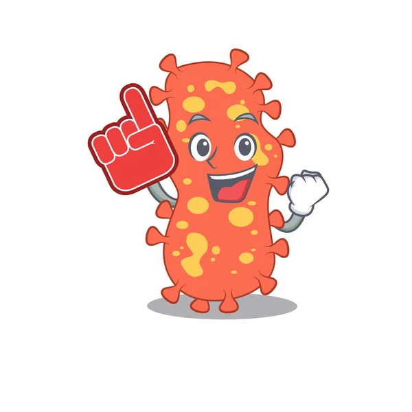 Bacteroides presentados en diseño de personajes de dibujos animados con dedo de espuma — Vector de stock