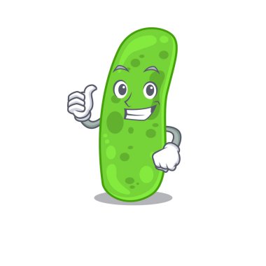 Propioni bacteia çizgi film karakteri tasarımı iyi bir jest yapıyor. Vektör illüstrasyonu