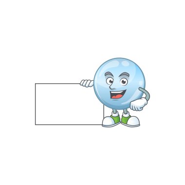 Kolajen damlacıkları çizgi film karakteri konsepti Beyaz tahtaya sahip olmayı onaylıyor