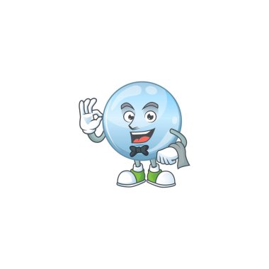 Bir kolajen damlası garson çizgi film karakterini hizmete hazır hale getiriyor.