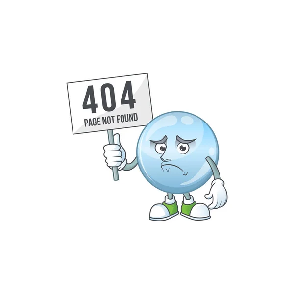 Печальное лицо коллагеновых капель персонаж мультфильма поднял 404 доски — стоковый вектор