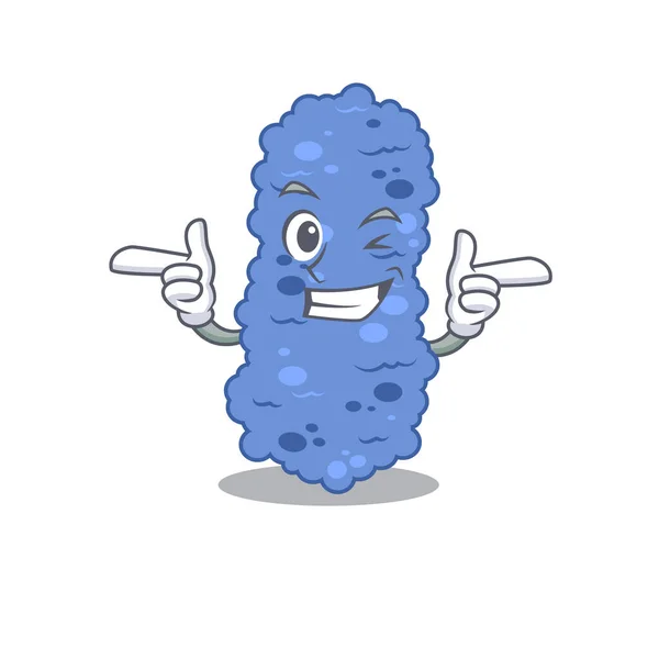 Koncepcja Kreskówki Burkholderia Bakterii Zabawnym Okiem Mrugnąć Ilustracja Wektora — Wektor stockowy