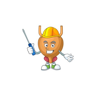 Akıllı otomotiv mesanesi maskot tasarımı tarzında sunuluyor