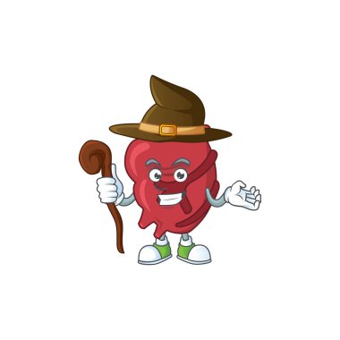 Şirin ve sinsi cadı kalbi çizgi film tasarımı tarzı