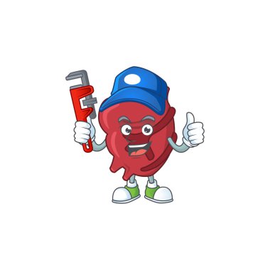 Maskot tasarım konsepti kalp çalışması akıllı tesisatçı olarak