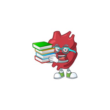 Kalp öğrencisi karakterinin kitaplı bir maskotu.