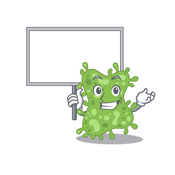 Icono Del Estilo Diseño Mascota Salmonella Enterica Traer Tablero Ilustración — Vector de stock