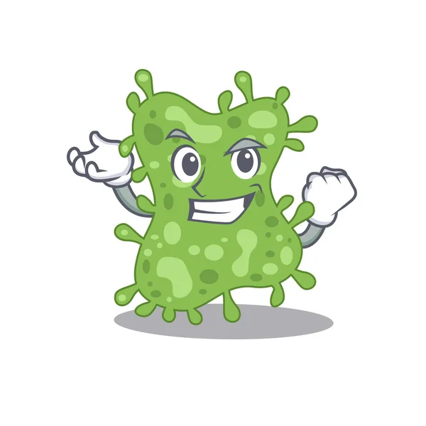 Concepto Diseño Mascota Deslumbrante Salmonella Enterica Con Cara Feliz Ilustración — Archivo Imágenes Vectoriales