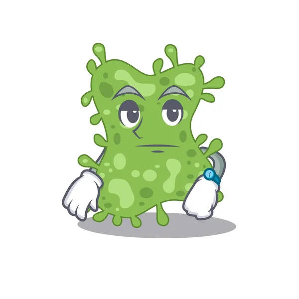 Diseño Mascota Salmonella Enterica Mostrando Gesto Espera Ilustración Vectorial — Archivo Imágenes Vectoriales