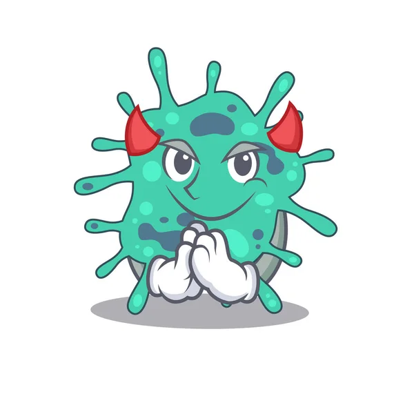 Shigella Boydii Vestida Como Diabo Desenho Animado Estilo Design Personagem —  Vetores de Stock