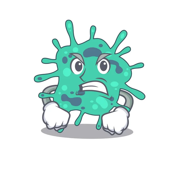 Mascotte Ontwerp Concept Van Shigella Boydii Met Boos Gezicht Vectorillustratie — Stockvector