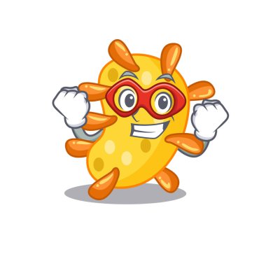 Vibrio 'nun çizgi film karakteri bir süper kahraman rolündeydi. Vektör illüstrasyonu