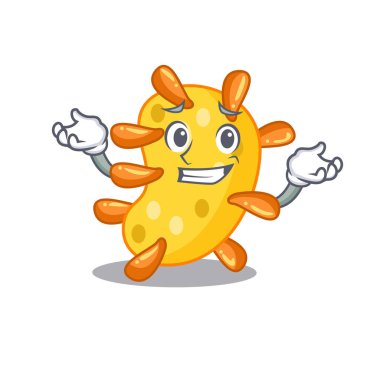 Sırıtan Vibrio çizgi film tasarımı konsepti. Vektör illüstrasyonu