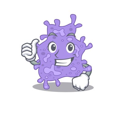 Staphylococcus aureus çizgi film karakteri tasarımı iyi bir jest yapıyor. Vektör illüstrasyonu