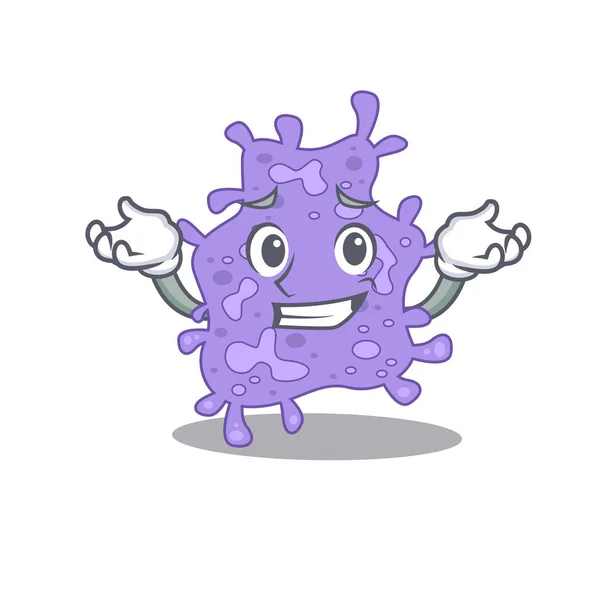 Picture Grinning Staphylococcus Aureus Cartoon Design Concept Vector Illustration — Stock Vector