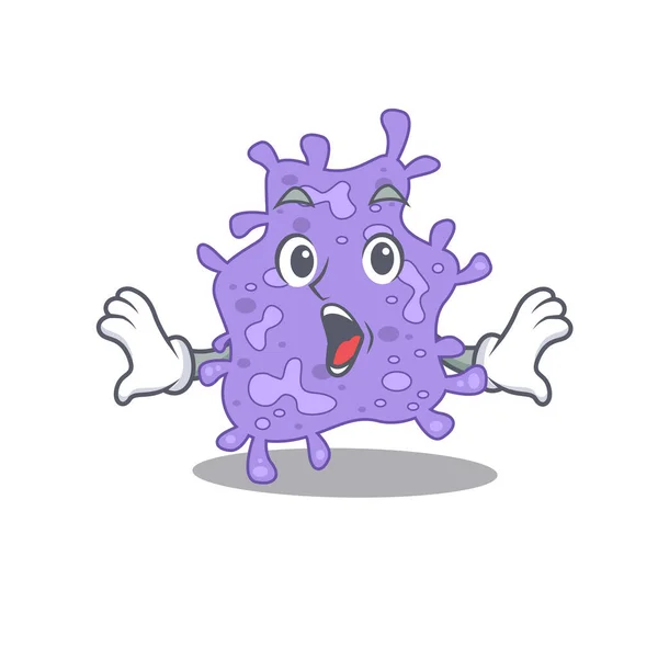Der Zeichentrickstil Von Staphylococcus Aureus Hat Eine Überraschende Geste Vektorillustration — Stockvektor