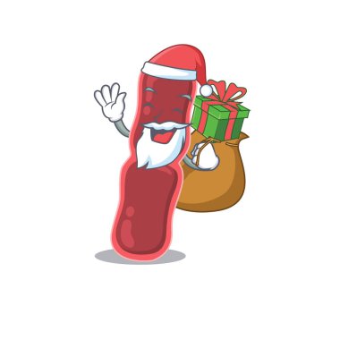 Noel hediyeli bakteri Noel Baba 'nın çizgi film tasarımı