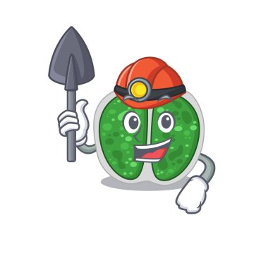 Alet ve miğferle bakteri madencisi tasarım konsepti