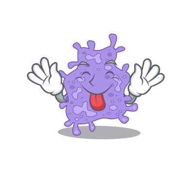 Komik bir yüz staphylococcus aureus çizgi film tasarımı.