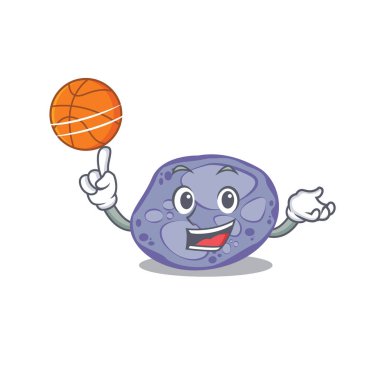 Muhteşem Mavi planctomycetes basketbol maskot tasarımı stili