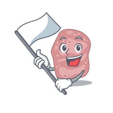 Bayrağı olan milliyetçi bir verrucomicrobia maskot tasarımı