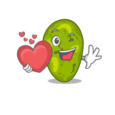 Tatlı bir siyanobakteri karikatür karakteri.