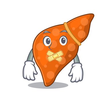 İnsan karaciğer çizgi film karakteri gibi gizemli sessiz bir jest.