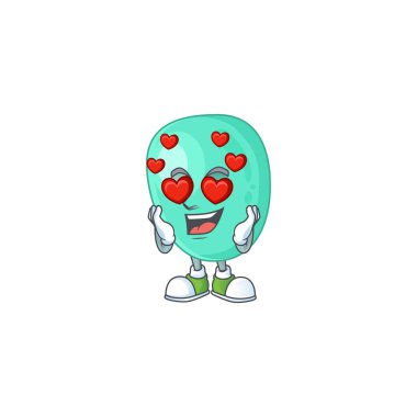 Büyüleyici staphylococcus aureus çizgi film karakteri aşık olmuş.