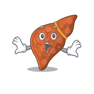 Karikatür tasarım tarzı insan fibrozis karaciğeri şaşırtıcıdır.