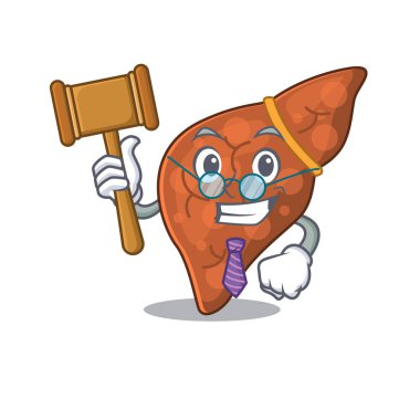 Gözlük takan mütevazı bir insan fibrozis karaciğer çizgi film karakteri tasarımcısı.