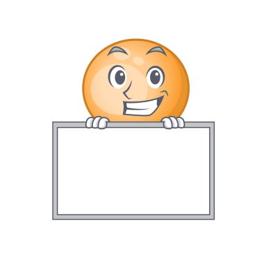 Gülümseyen staphylocuccus aureus çizgi film tasarım tarzının bir tahtası vardır.