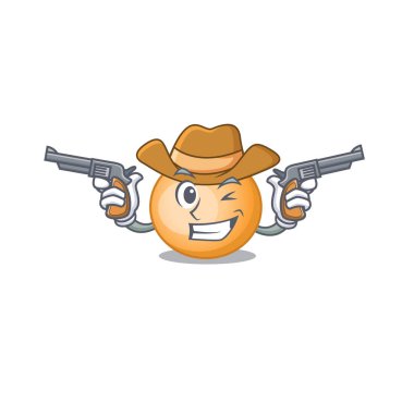 Staphylocuccus aureus çizgi film karakteri silahlı yakışıklı kovboy.