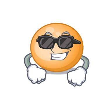 Pahalı siyah gözlük takan havalı staphylocuccus aureus çizgi film karakteri